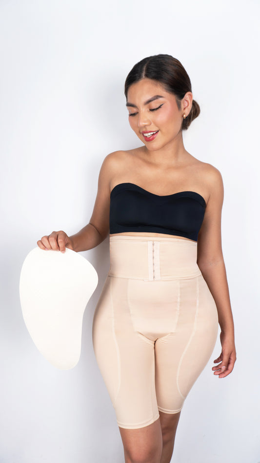 Short faja con relleno en cadera y glúteos completo