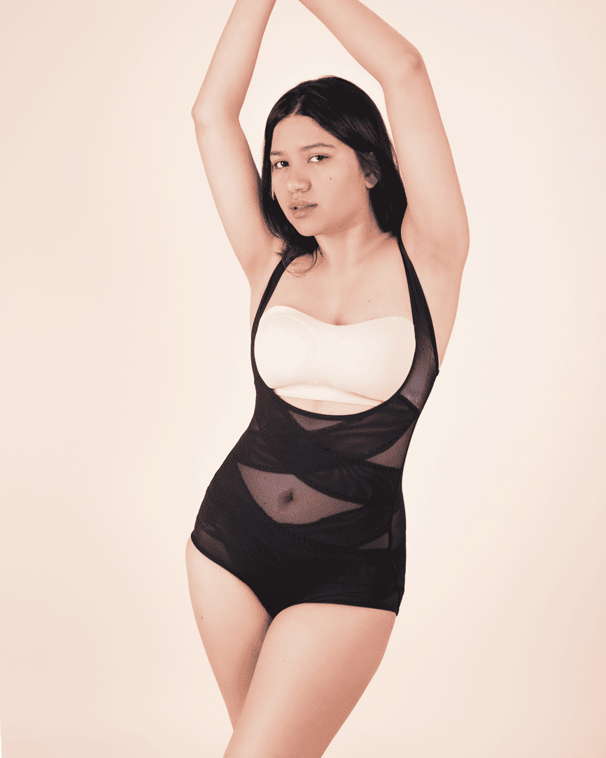 Body Fajero Realce Busto Con Control de Abdomen